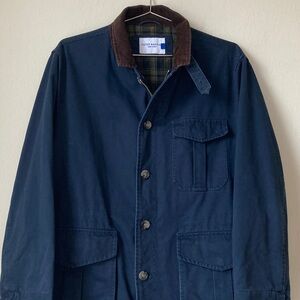 Peter Manning Tribeca Field Chore Barn Jacket Navy Blue Plaid Lined Sz 2X (S)